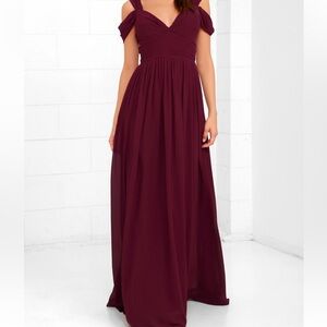 Never Worn: Large Lulu Burgundy Maxi Dress